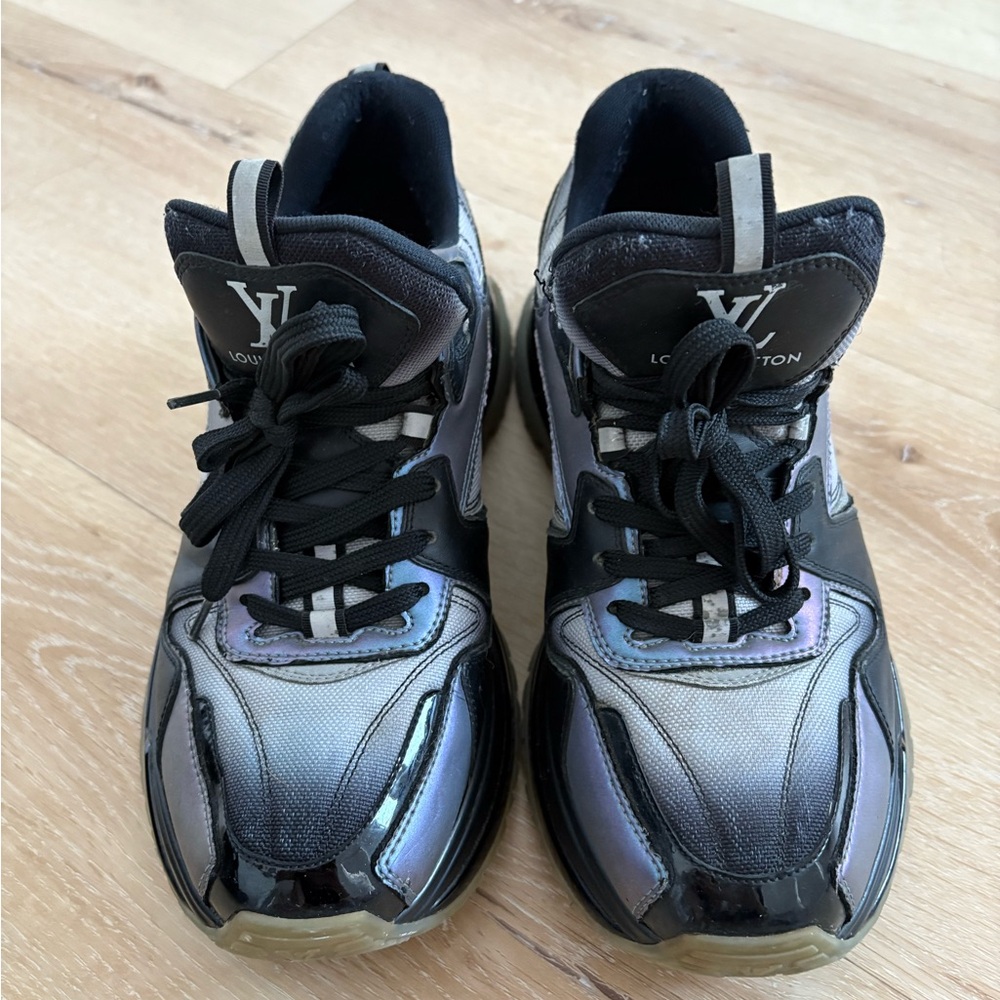 Louis Vuitton Black and Iridescent Sneakers